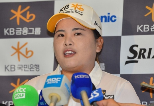 박인비가지난해커리어그랜드슬램을달성한후가진귀국인터뷰.마니아리포트자료사진