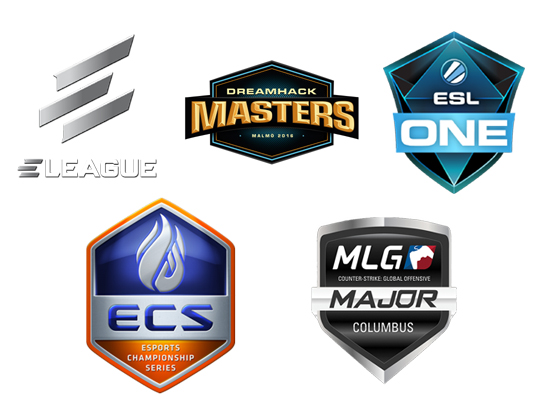 수많은 프리미어급 CS:GO 대회들.