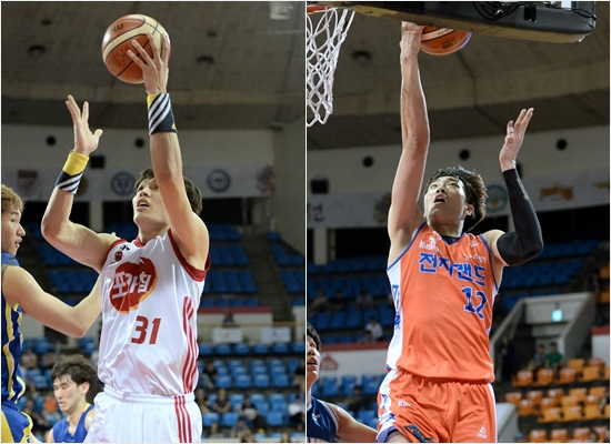 농구대표팀에합류한장재석(왼쪽)과정효근.(사진=KBL제공)