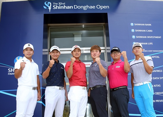 왼쪽부터김태우,권성열,조성민,엄근찬,김인호,박준혁.사진=KPGA제공