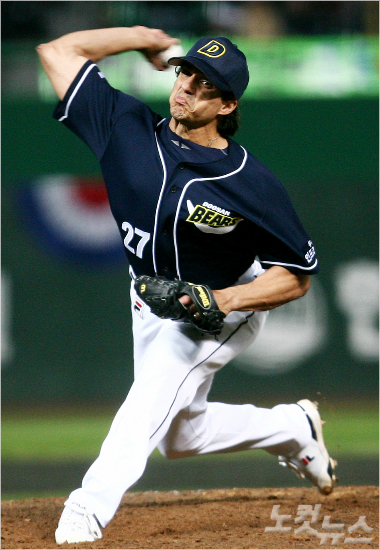 2007프로야구SK와한국시리즈1차전에서리오스가역투하는모습.(자료사진=노컷뉴스)