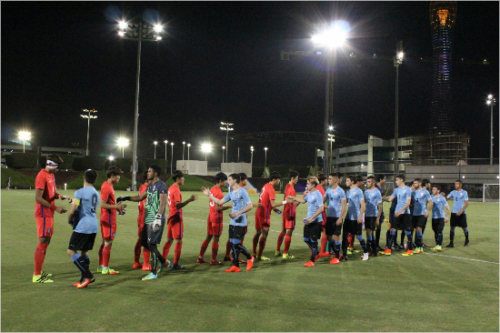 U-19축구대표팀이우루과이에패했다.(사진=대한축구협회제공)