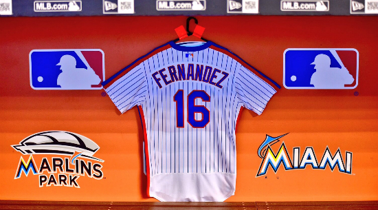 호세페르난데스가마이애미말린스에서사용하던유니폼.(사진=마이애미트위터캡처)(