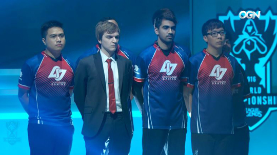 북미 LoL팀 카운터 로직 게이밍. (사진=OGN 중계 캡처)