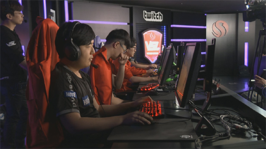 비 인페이머스를 꺾고 승자전에 선착한 MVP 프로젝트.(사진=VSL 중계 캡처)