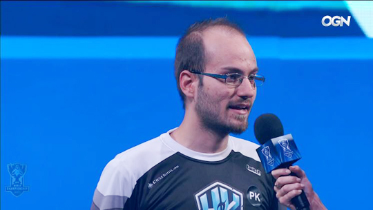 H2k의 원거리 딜러 'FORG1VEN' 콘스탄티노스 초르지유. (사진=OGN 중계 캡처)