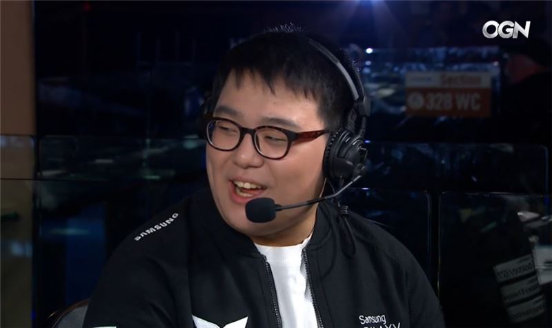 삼성 갤럭시의 톱 라이너 '큐베' 이성진(사진=OGN 생중계 화면 캡처).