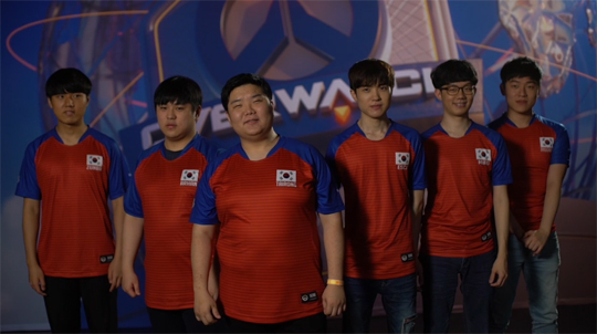 한국 대표팀.(사진=오버워치 월드컵 중계 캡처)
