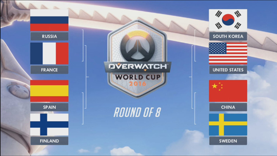 오버워치 월드컵 8강 대진 발표…한국-미국 격돌