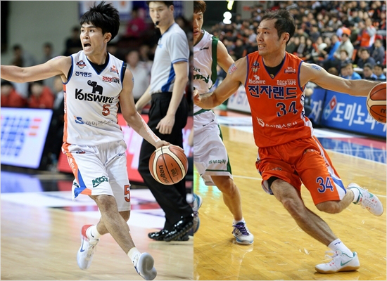 정병국(왼쪽)과박성진.(사진=KBL제공)