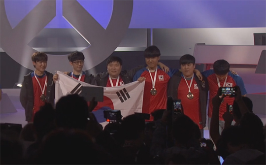 한국 대표팀.(사진=오버워치 월드컵 중계 캡처)