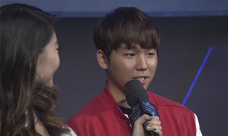WCS 스타2 부문에서 결승에 올라간 박령우.