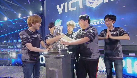 우승을 차지한 발리스틱스.(사진=HGC 중계 캡처)