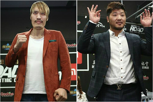 최홍만과권아솔.사진=로드FC제공