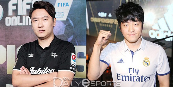 김정민(왼쪽)과 강성훈.