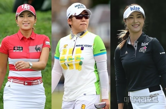이보미,신지애,김하늘(왼쪽부터).마니아리포트자료사진