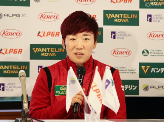 더퀸즈출전소감을말하는신지애.사진=KLPGA제공