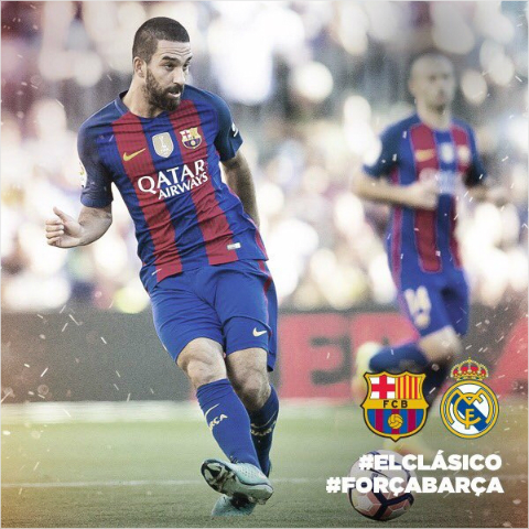 해트트릭을기록한아르다.(사진=FC바르셀로나트위터)