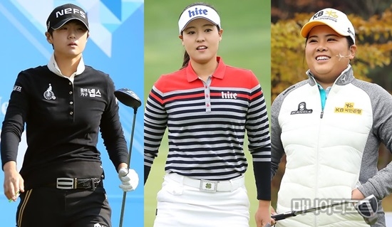 박성현,전인지,박인비.마니아리포트자료사진.