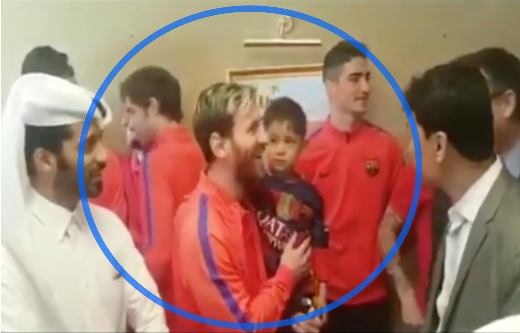 리오넬메시와소년(사진=카타르월드컵조직위트위터@Roadto2022동영상캡처)