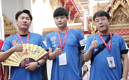 한국대표 A팀 김정민, 김승섭, 강성호(왼쪽부터).