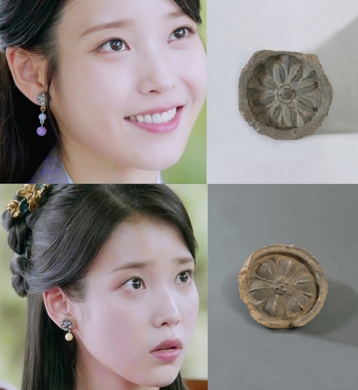 ▲(좌)해수귀걸이(우)유물:연화문수막새