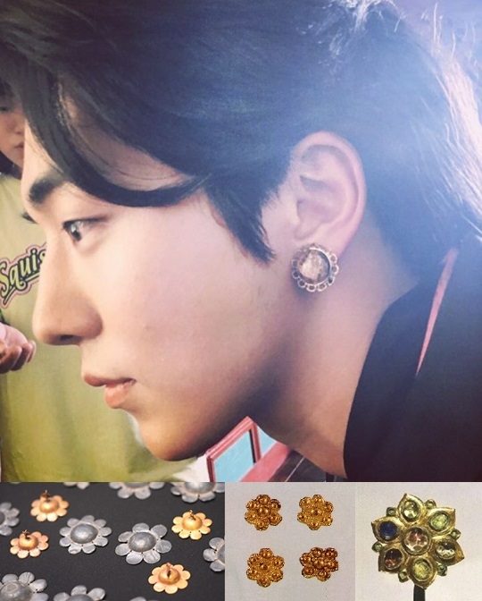 ▲(좌)유물:고령금관부속금구(우)유물:고려금동수정감장뒤꽂이