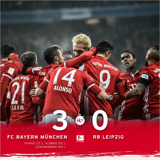 라이프치히돌풍을막아선바이에른뮌헨.(사진=바이에른뮌헨페이스북)