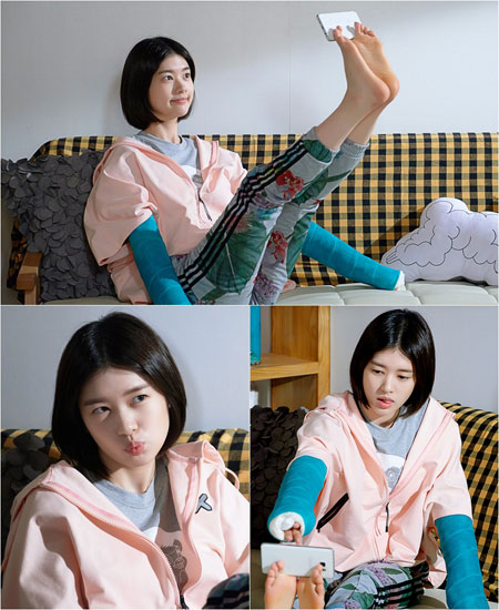 '마음의 소리' 정소민, 양팔깁스 후 열혈 '발셀카' 포착!