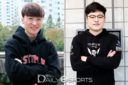 오버워치에서 새로운 도전을 시작한 '루나' 장경호(왼쪽)과 '감수' 노영진.