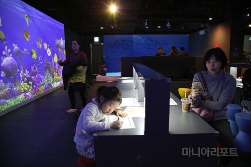 ▲골프존키즈마루MagicSea그림그리기사진=노대겸객원기자