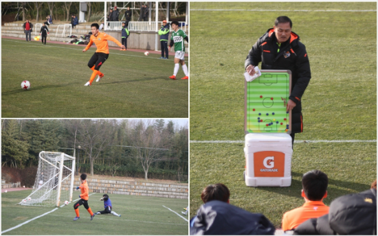 강원FC의첫실전연습경기장면.(사진=강원FC제공)