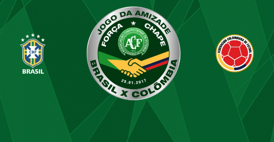 브라질과콜롬비아가'비행기참사'를겪은샤페코엔시를위해오는26일(한국시각)추모경기를펼친다.(사진=브라질축구협회홈페이지캡처)