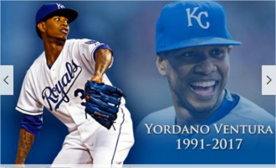 23일(한국시각)고국도미니카공화국에서교통사고로숨진캔자스시티요다노벤추라.(사진=구단홈페이지)