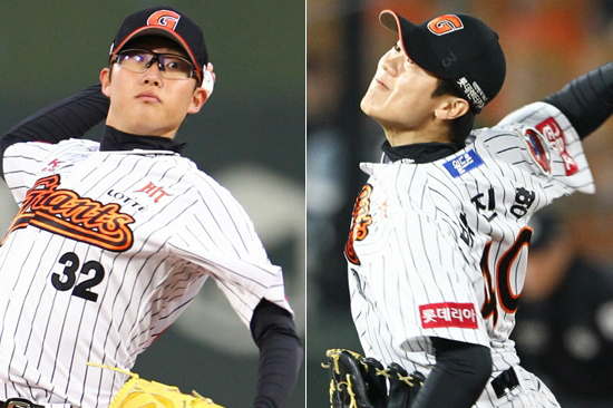 '롯데의미래!'박세웅(왼쪽)과박진형은2017시즌롯데마운드를이끌어갈영건으로꼽힌다.(사진=롯데자이언츠제공)