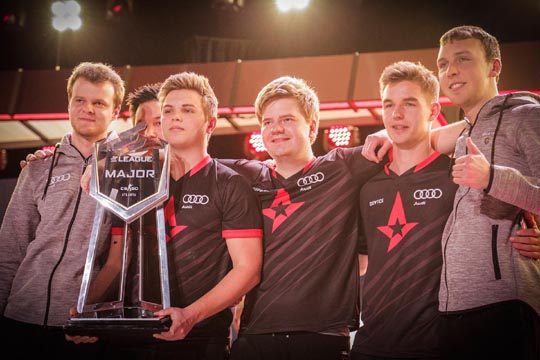 E리그 메이저에서 우승한 아스트랄리스.(사진=E리그 공식 홈페이지 발췌)