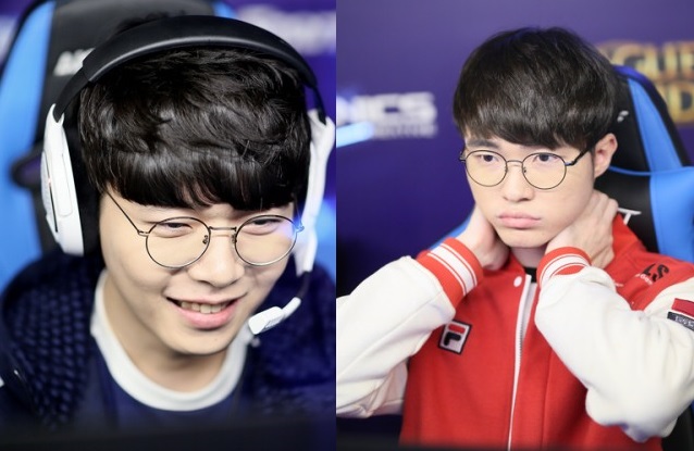 아프리카 프릭스 '마린' 장경환(왼쪽)과 SK텔레콤 T1 '페이커' 이상혁.