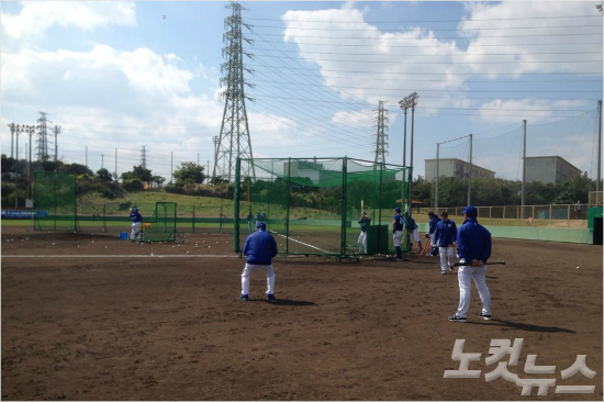 WBC야구대표팀이13일오후일본오키나와구시카와구장에서소집후첫공식훈련을진행했다(사진=노컷뉴스)