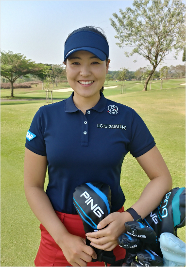 새시즌미국여자프로골프(LPGA)투어출격을앞둔전인지는일본의류브랜드앤퍼세이와후원계약하며한국과일본,미국,독일,프랑스/스위스를아우르는다국적후원을받는다.(사진=브라이트퓨처제공)