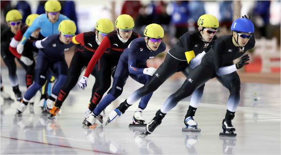 23일삿포로아시안게임남자매스스타트경기모습.(오비히로=대한체육회)