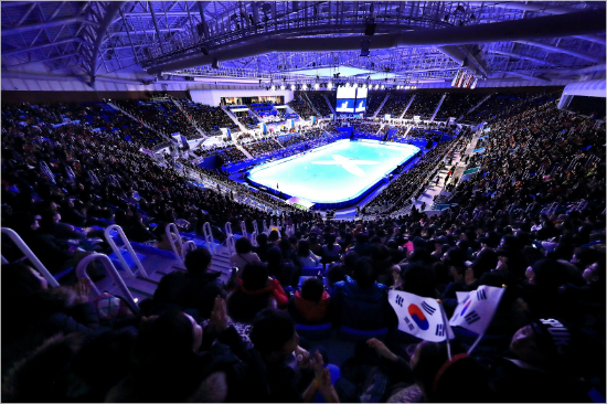 예상보다2.5배가까운수익을올리며흥행대박이터진'2017ISU사대륙피겨스케이팅선수권대회'가열린강원도강릉아이스아레나모습.(자료사진=평창올림픽조직위원회)