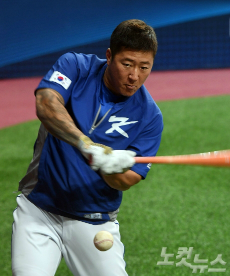 최형우가9일서울고척스카이돔에서열리는2017월드베이스볼클래식대만과1라운드마지막경기에선발출전한다.(사진=자료사진)