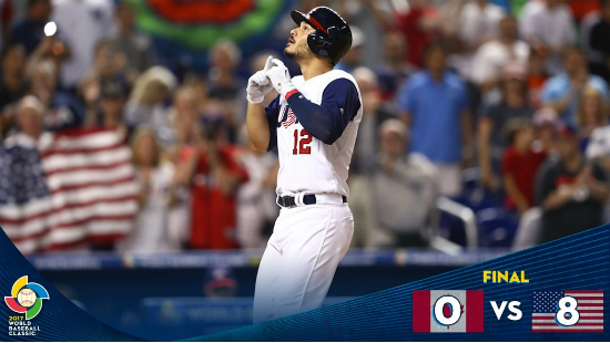 2017월드베이스볼클래식(WBC)에서미국이캐나다를8-0으로완파하고2라운드진출을확정했다.(사진=월드베이스볼클래식트위터캡처)