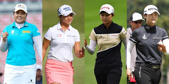 박인비,김세영,김효주,박성현(왼쪽부터).사진=마니아리포트DB