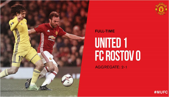 맨체스터유나이티드가유로파리그8강에올랐다.(사진=맨체스터유나이티드트위터)