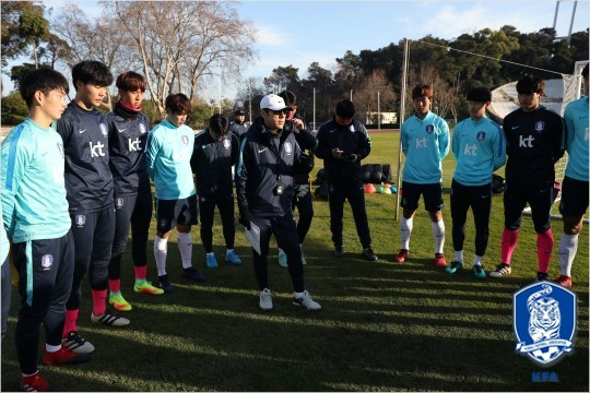 신태용호의포르투갈전지훈련모습.(사진=대한축구협회제공)
