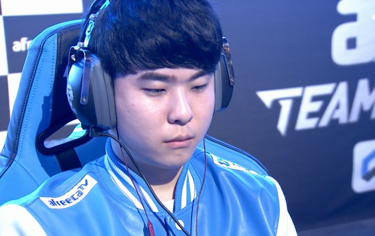 이영호 팀의 선봉장 김성현(사진=아프리카TV 생중계 화면 캡처).