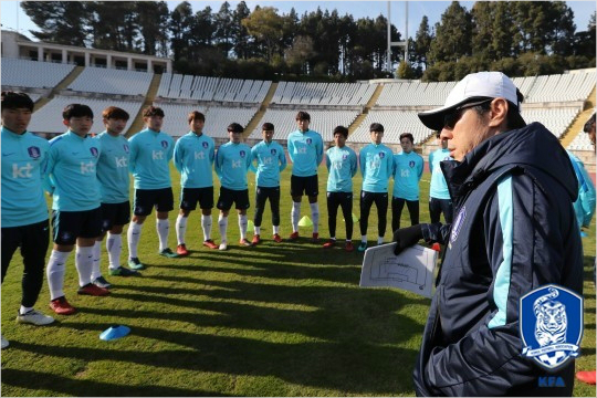 4개국축구대회에출전하는신태용호.(사진=대한축구협회제공)
