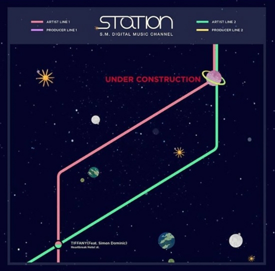 SM'스테이션'은곡을정식발표하기전에노선도를먼저공개해관심을불러일으켰다.(사진=SM스테이션인스타그램캡처)