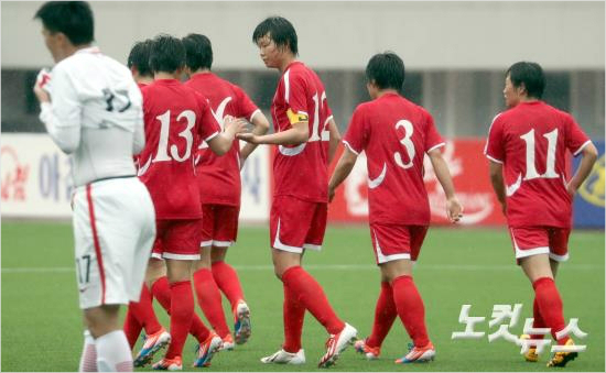 북한여자축구대표팀.(평양(북한)=사진공동취재단)